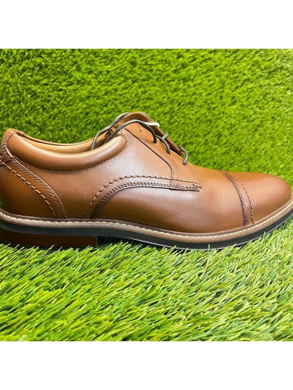 Nunn Bush Westfield Mens Size 8.5 Brown Classic Cap Toe Oxford Dress Shoes